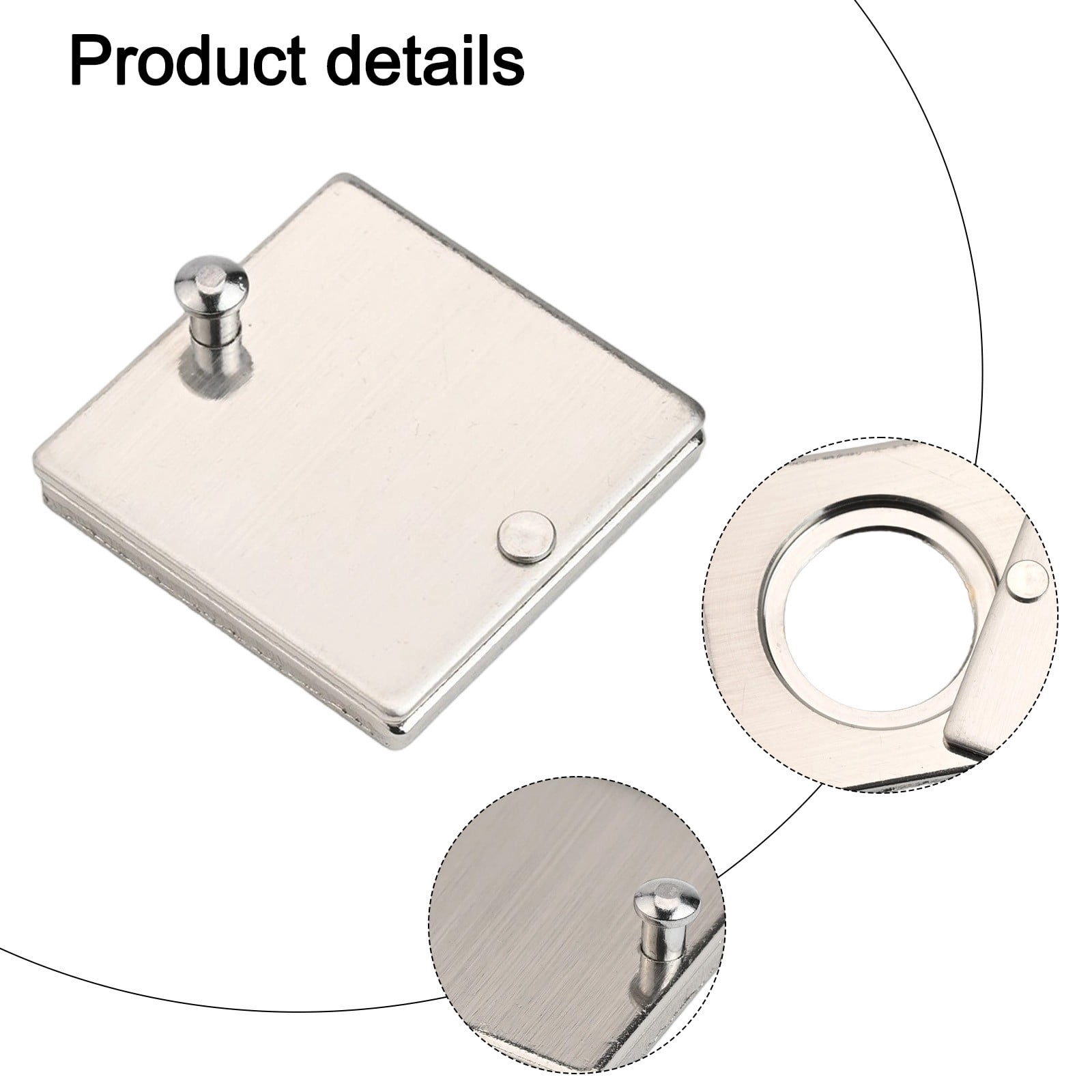 Square Peephole Cover Door Viewer Peephole Security Cap Kit Tape Install Brushed Smile Home Brushed - Image 5