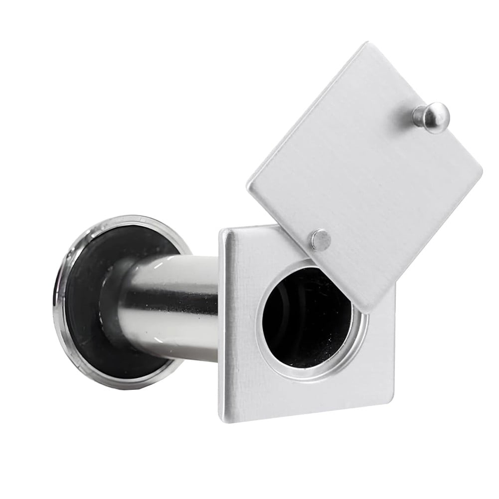 Square Peephole Cover Door Viewer Peephole Security Cap Kit Tape Install Brushed Smile Home Brushed - Image 8