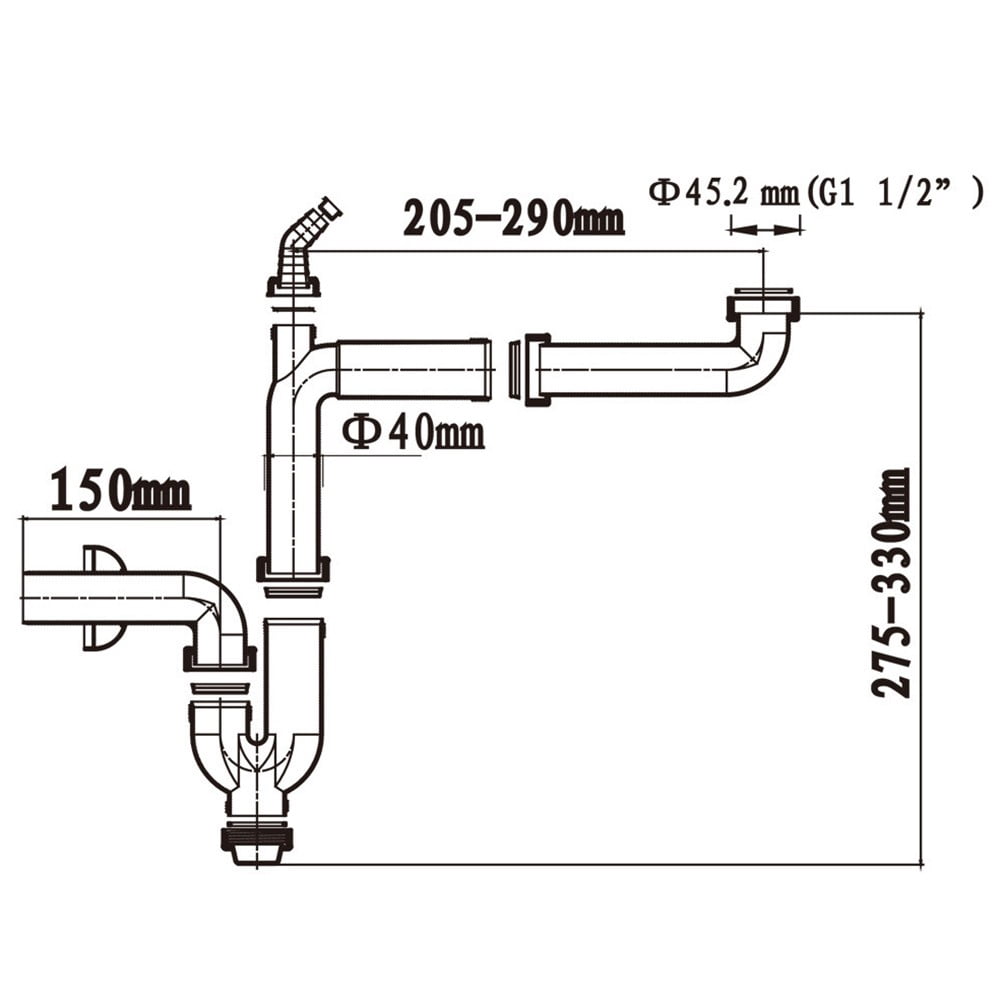 Arkzeo G1-1/2 Inch Kitchen Sink Drain Pipe 40mm Smooth U-Bend Design for Easy Flow - Image 6