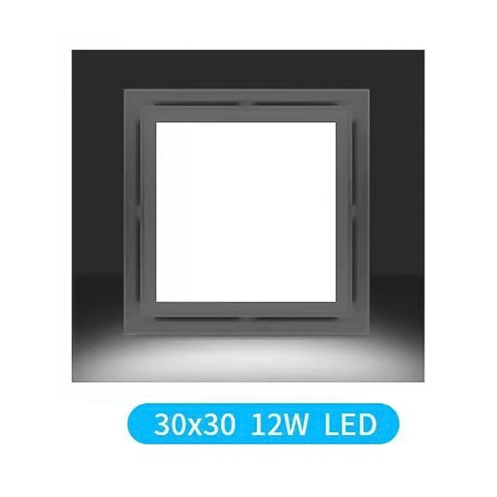 Powerful Bathroom Exhaust Fan With Led Lights 30*30Cm Exhaust Fan White Abs Smile Home - Image 2