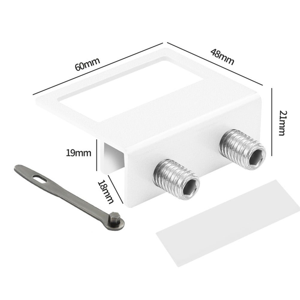 Sliding Security Glass Locks For Window With Keys Adjustable Iron Stoppers White Smile Home - Image 1