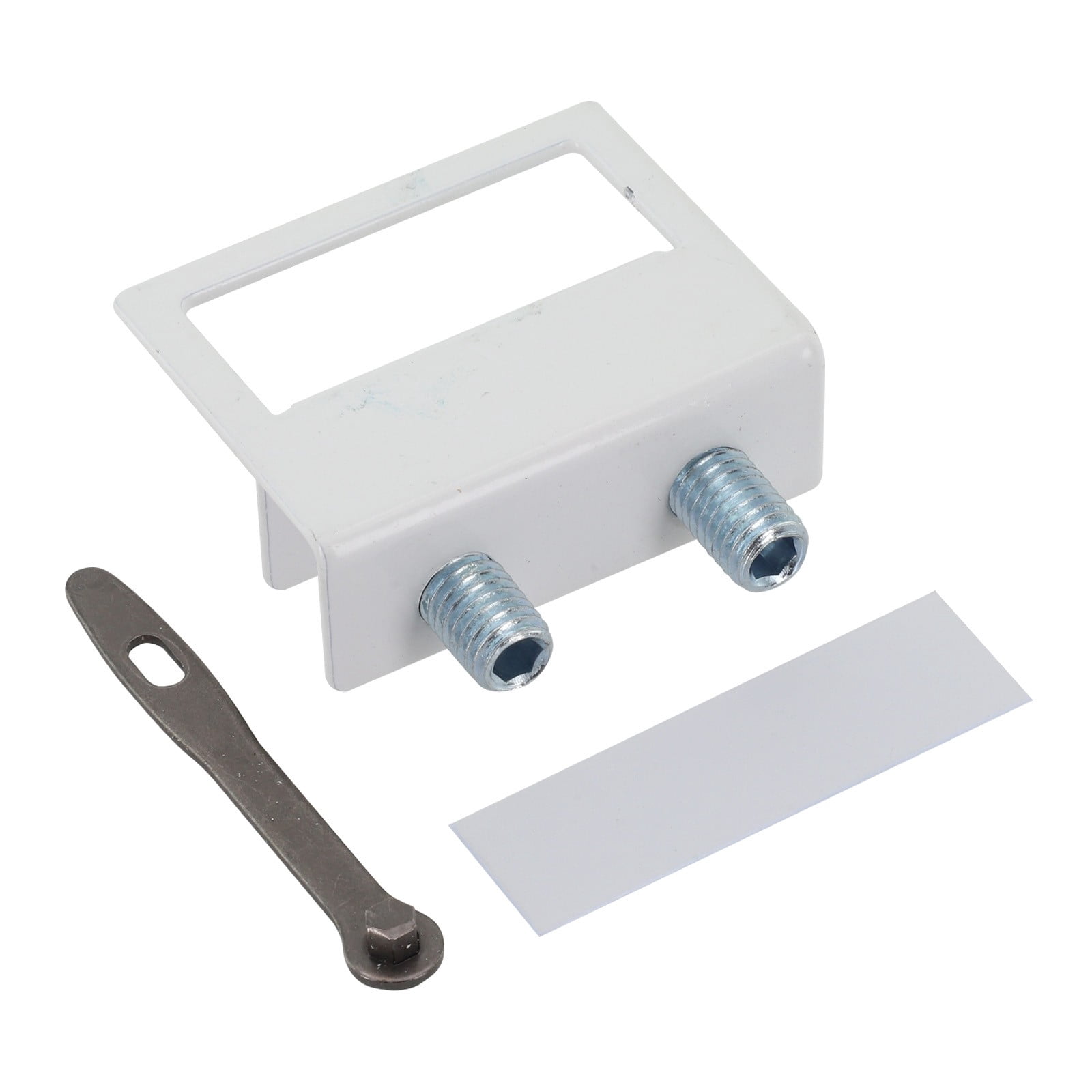 Sliding Security Glass Locks For Window With Keys Adjustable Iron Stoppers White Smile Home - Image 4