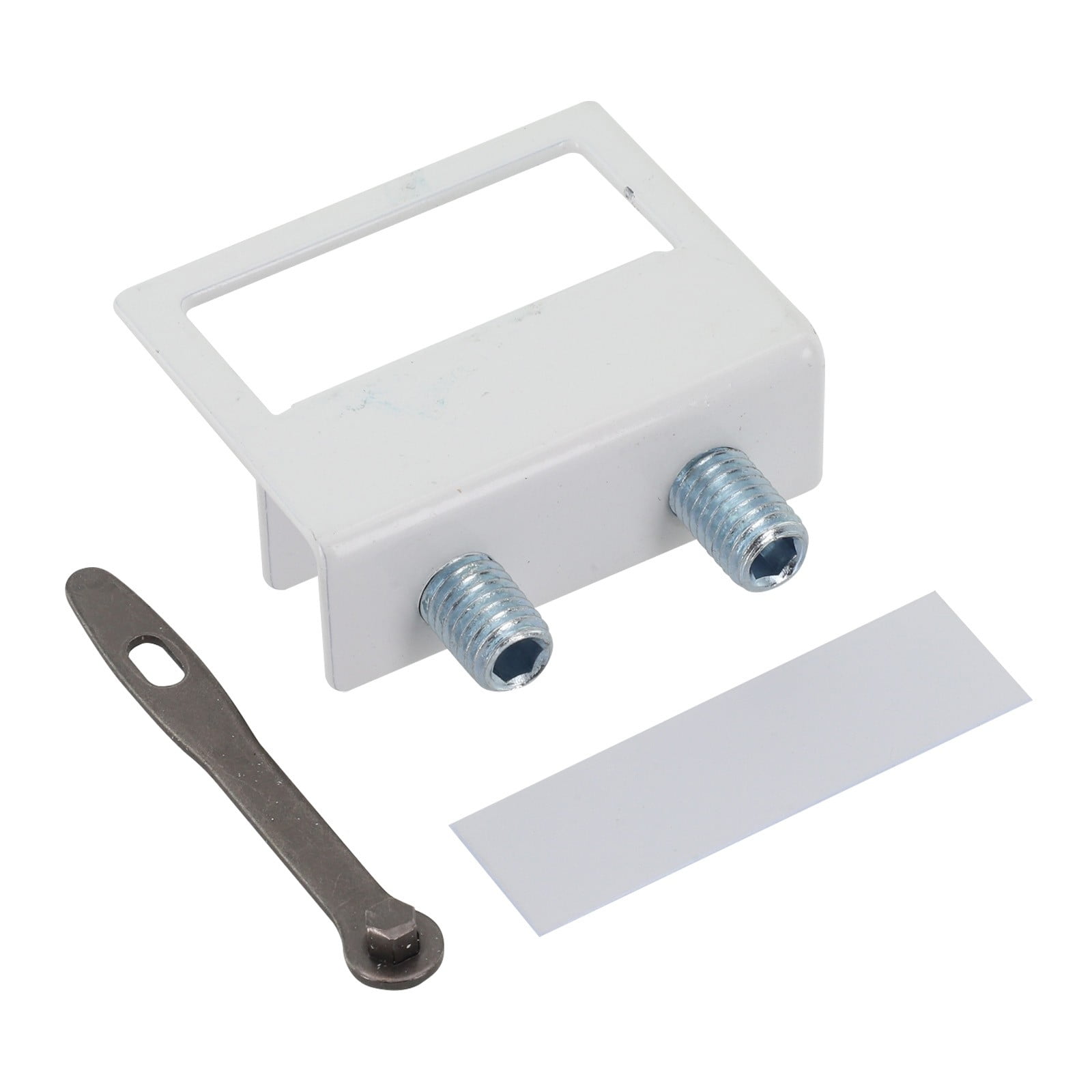 Sliding Security Glass Locks For Window With Keys Adjustable Iron Stoppers White Smile Home - Image 5