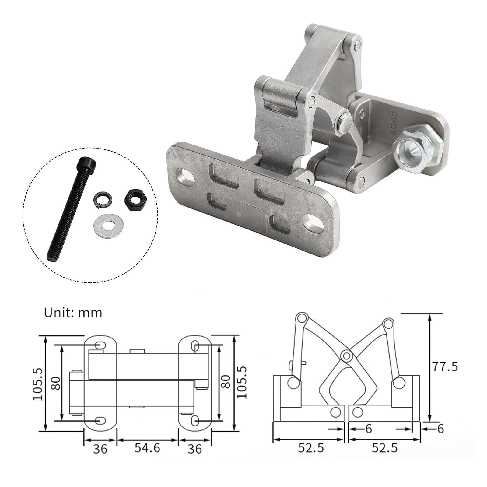 Heavy Duty Stainless Steel Stone Door Hinge Open Invisible Fire Hydrant S( 70Kg) Smile Home L（250Kg） - Image 3