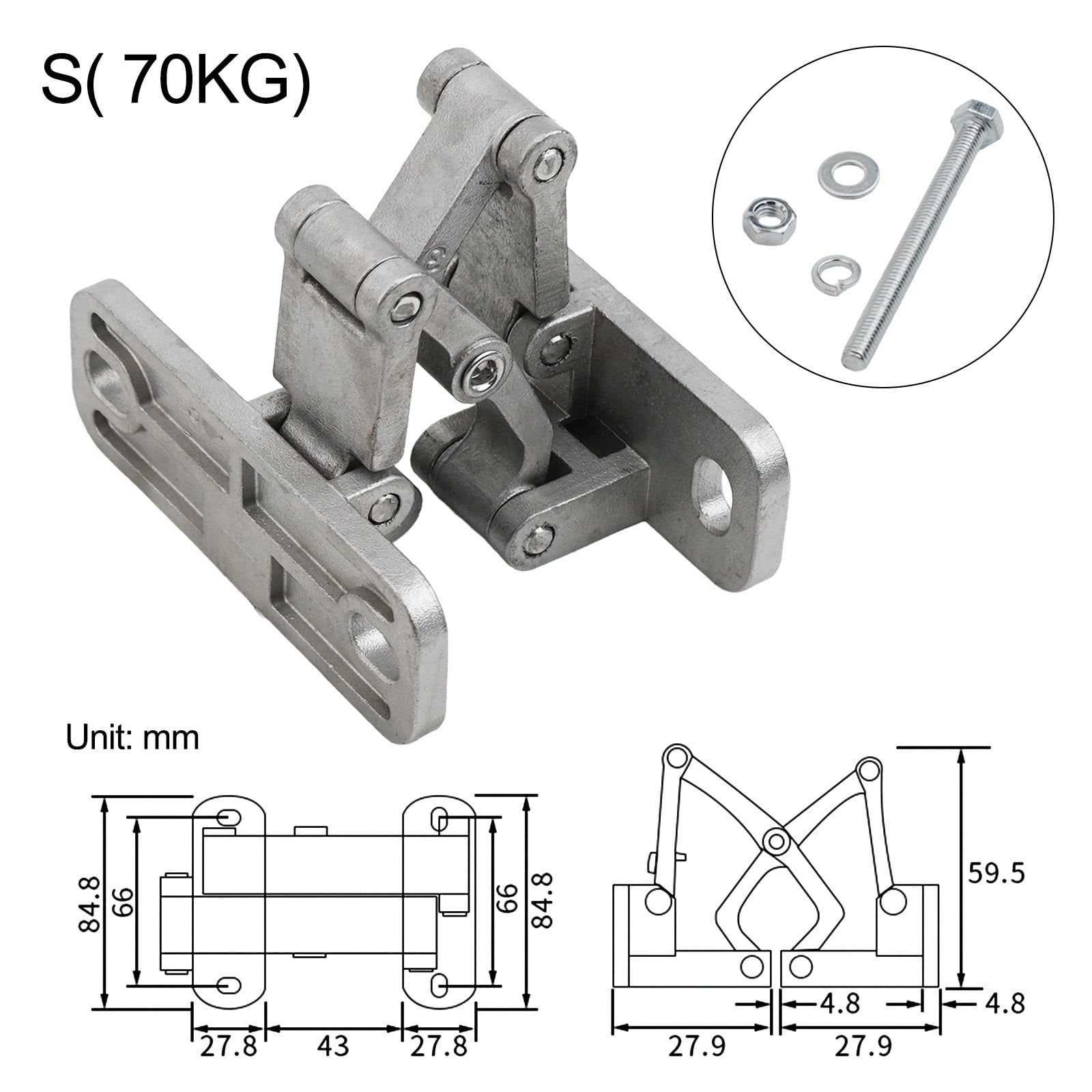 Heavy Duty Stainless Steel Stone Door Hinge Open Invisible Fire Hydrant S( 70Kg) Smile Home S( 70Kg) - Image 7