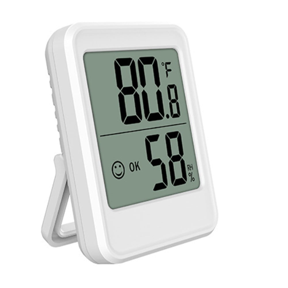 Digital Hygrometer Room Thermometer Indoor Electronic Temperature Humidity White Smile Home - Image 2
