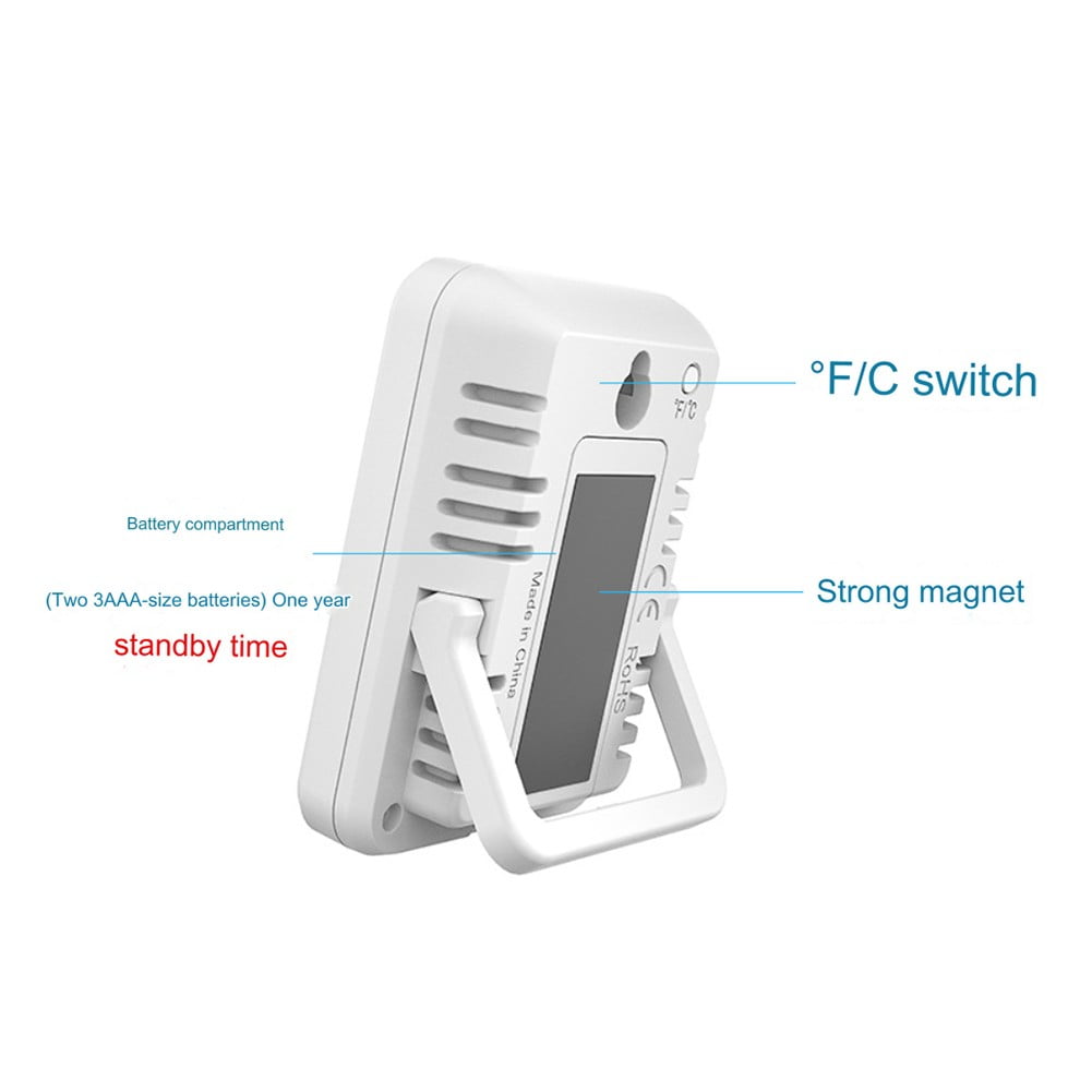 Digital Hygrometer Room Thermometer Indoor Electronic Temperature Humidity White Smile Home - Image 4