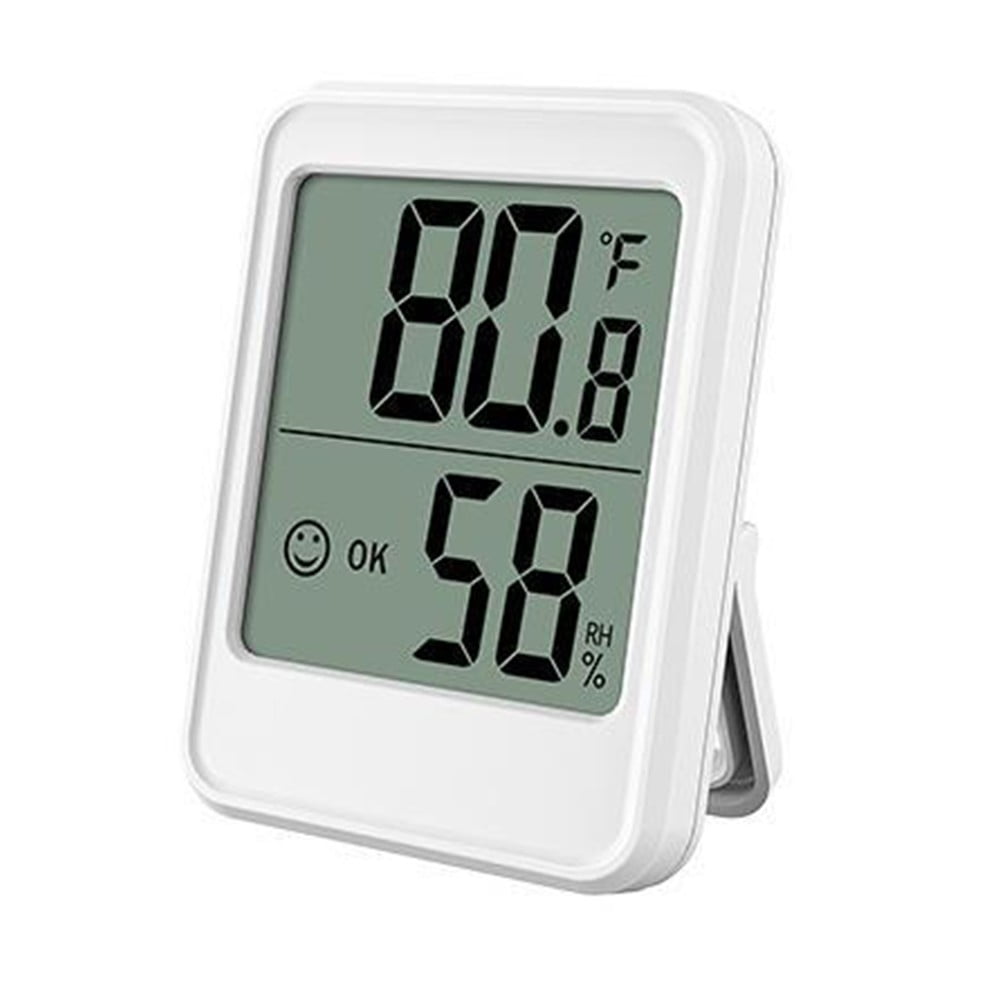 Digital Hygrometer Room Thermometer Indoor Electronic Temperature Humidity White Smile Home - Image 5
