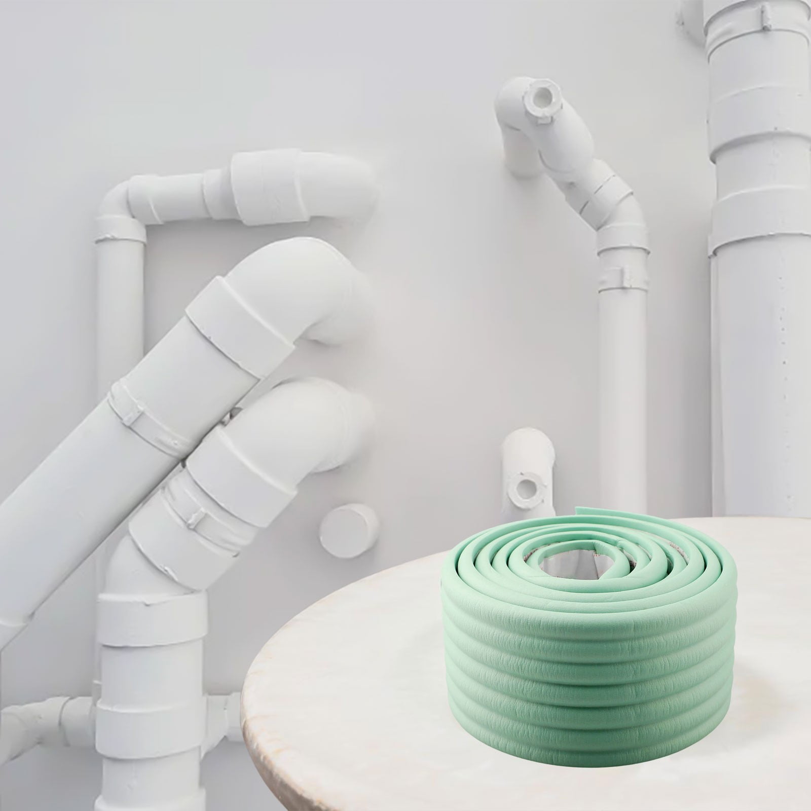 Outdoor Water Pipe Anti-Freezing Strip Winter Foam Pipe Insulation Tape 2M×8Cm Green Smile Home Green - Image 5