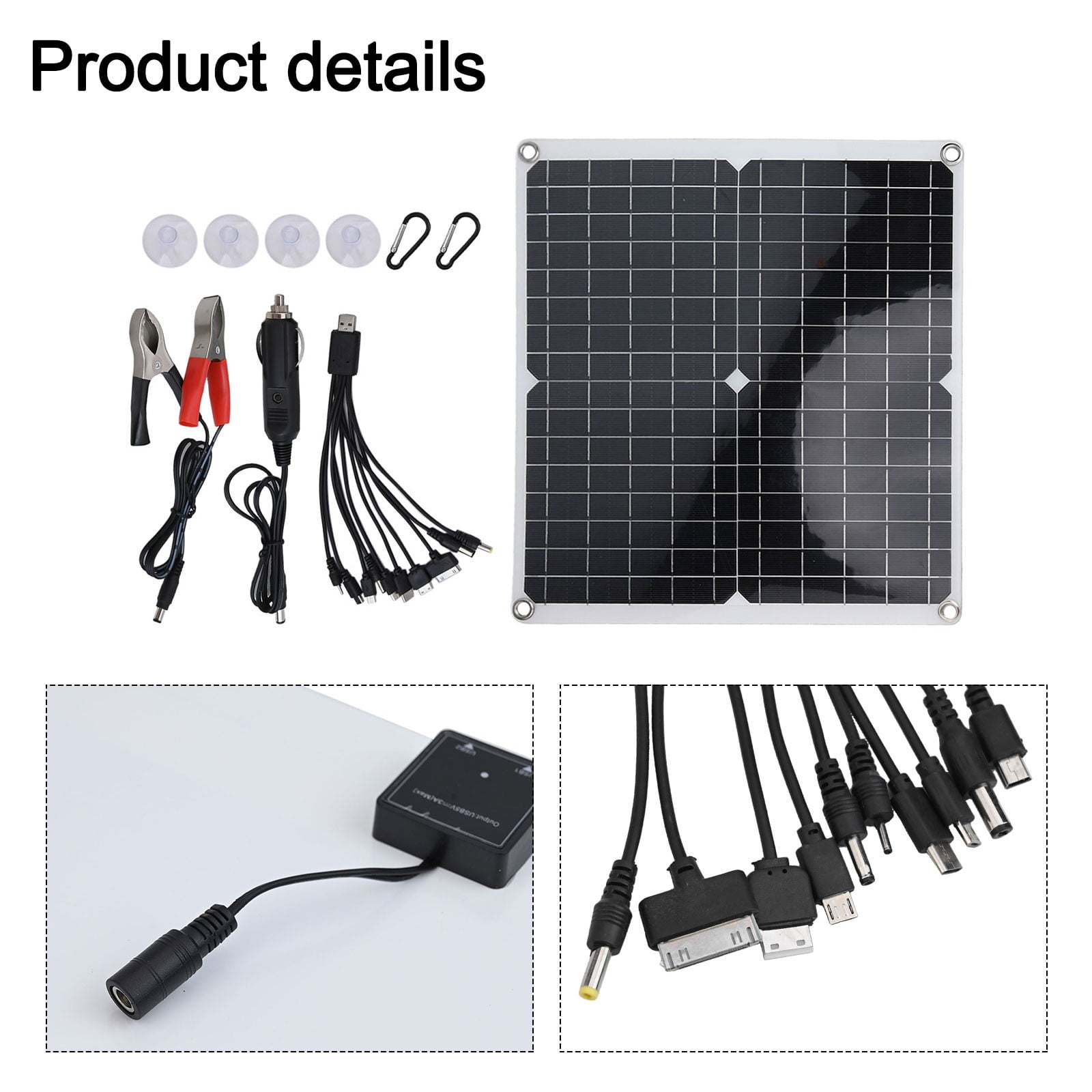 50W Solar Panel Kit 12 Volt Trickle Charger Battery Charger Maintenance Boat Rv Smile Home - Image 6