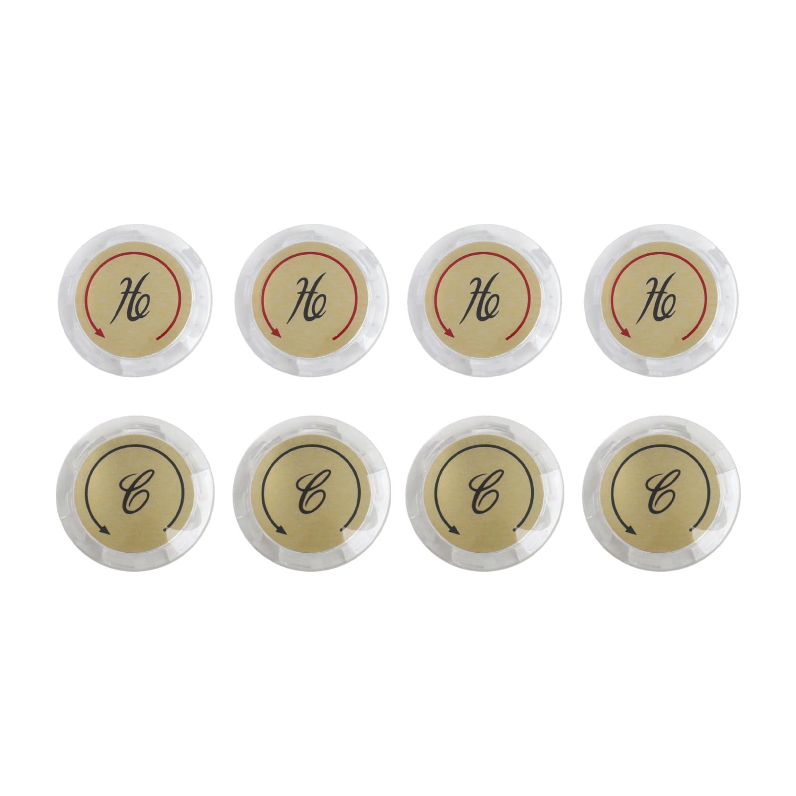 8Pcs Faucet Index Buttons Hot And Cold Sink Shower Knobs Handle Sign Stickers Smile Home - Image 3