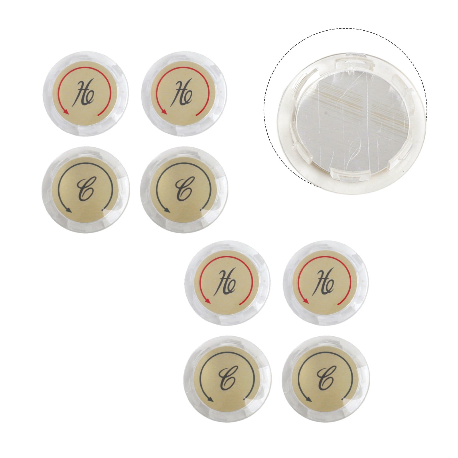 8Pcs Faucet Index Buttons Hot And Cold Sink Shower Knobs Handle Sign Stickers Smile Home - Image 4