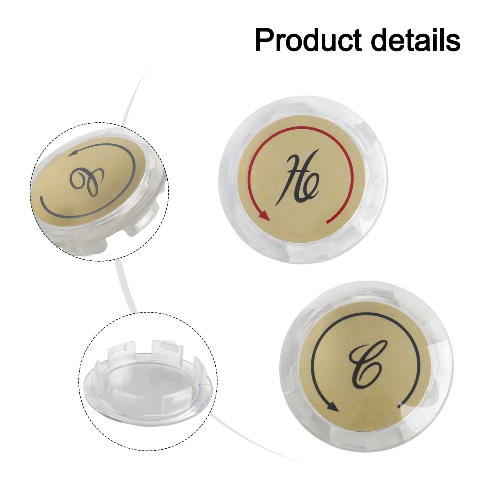 8Pcs Faucet Index Buttons Hot And Cold Sink Shower Knobs Handle Sign Stickers Smile Home - Image 7