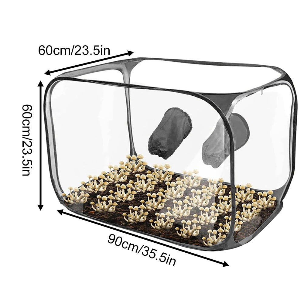 Still Air Box, Mushroom Grow Kit, Portable Compact Still Air Box Mycology Balck Smile Home - Image 3
