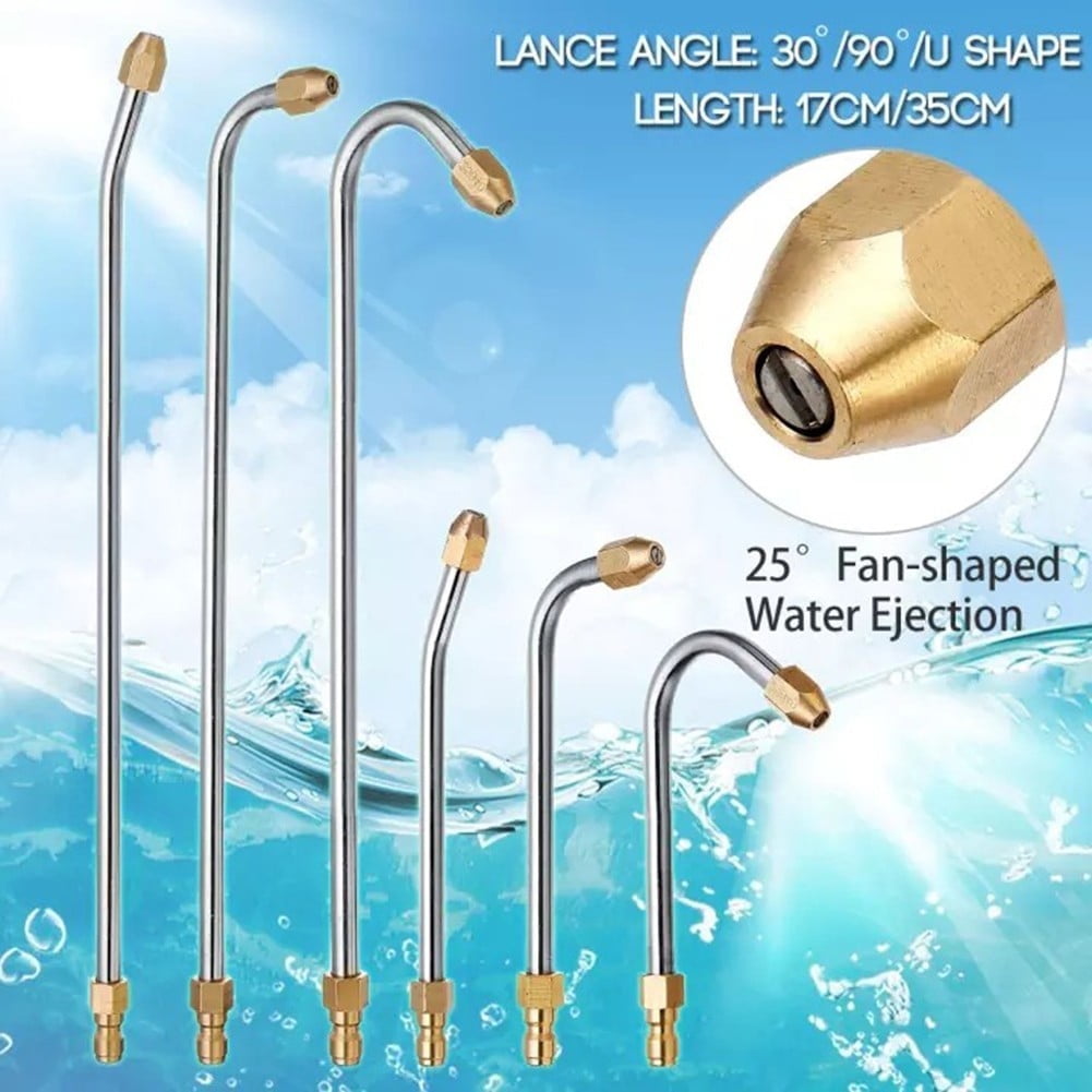 30° /90° /U-Shape Pressure Car Washer Angled Lance Extension Spray Wand Nozzle 17Cm-90 Smile Home 17Cm-90 - Image 4