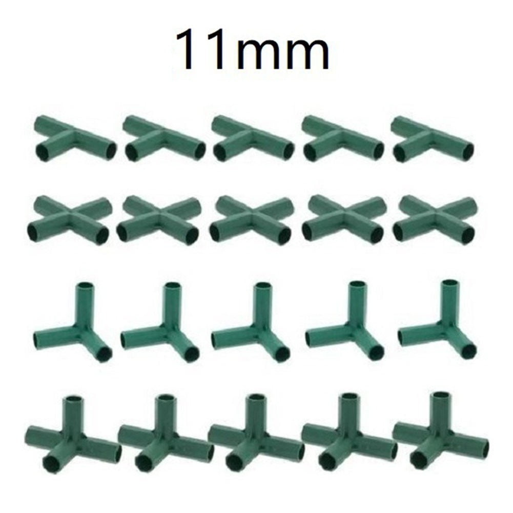 11mm Gardening Frame Connectors - Heavy Duty Greenhouse Support & Frame! Mix Smile Home A - Image 1