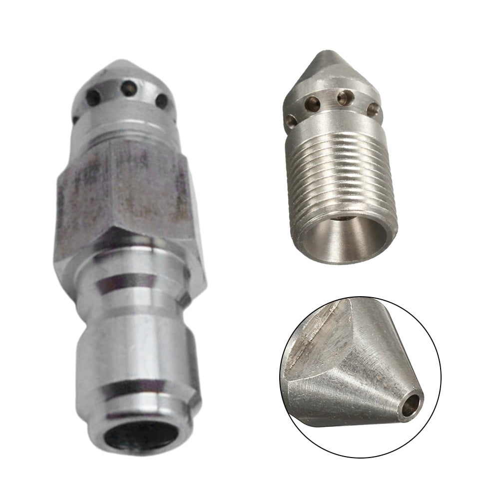 Pressure Washer Drain Sewer Cleaning Jetter Nozzle 3/8