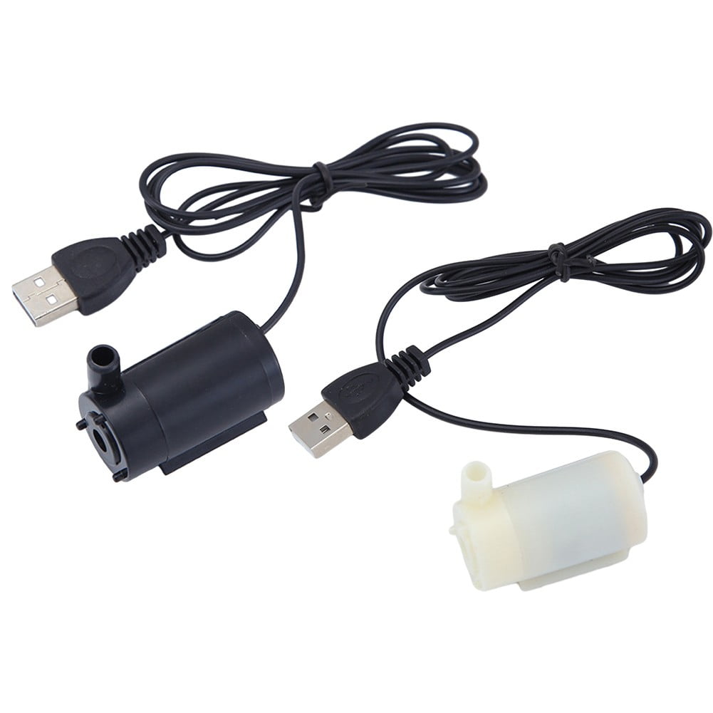 Small Water Pump Silent Submersible USB 5V 1m Cable Garden Outdoor Fountain Tool Black Smile Home White - Image 3