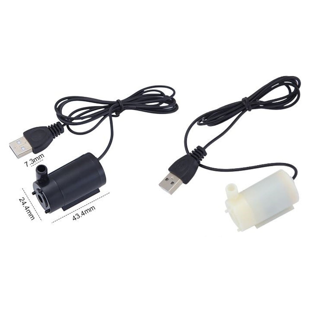 Small Water Pump Silent Submersible USB 5V 1m Cable Garden Outdoor Fountain Tool Black Smile Home White - Image 6