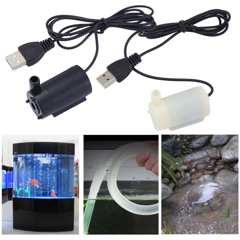 Small Water Pump Silent Submersible USB 5V 1m Cable Garden Outdoor Fountain Tool Black Smile Home White - Image 7