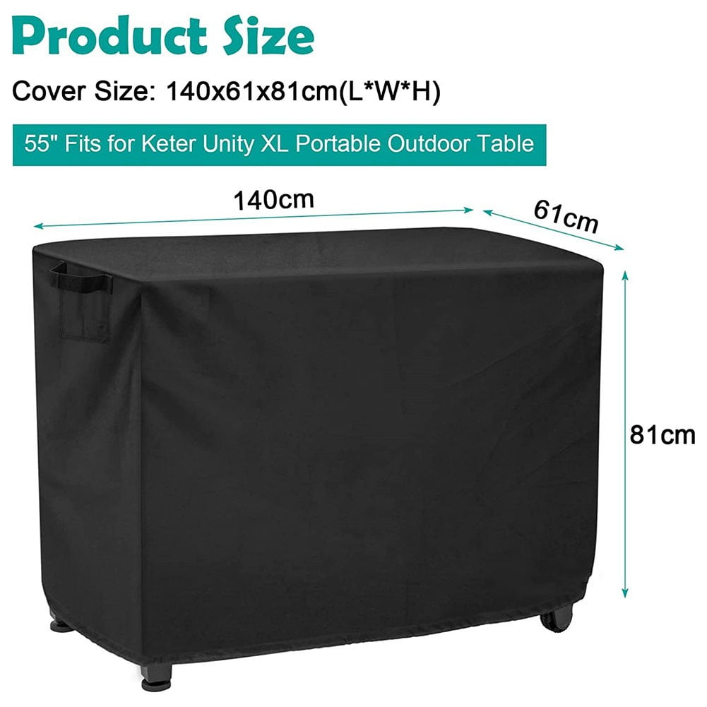Waterproof Outdoor Prep Movable Dining Cart Pizza Oven Patio Grill Table Cover 104*61*81Cm Smile Home 140*61*81Cm - Image 2