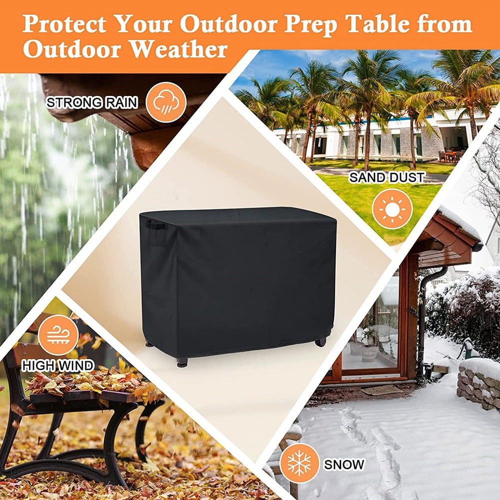 Waterproof Outdoor Prep Movable Dining Cart Pizza Oven Patio Grill Table Cover 104*61*81Cm Smile Home 140*61*81Cm - Image 3