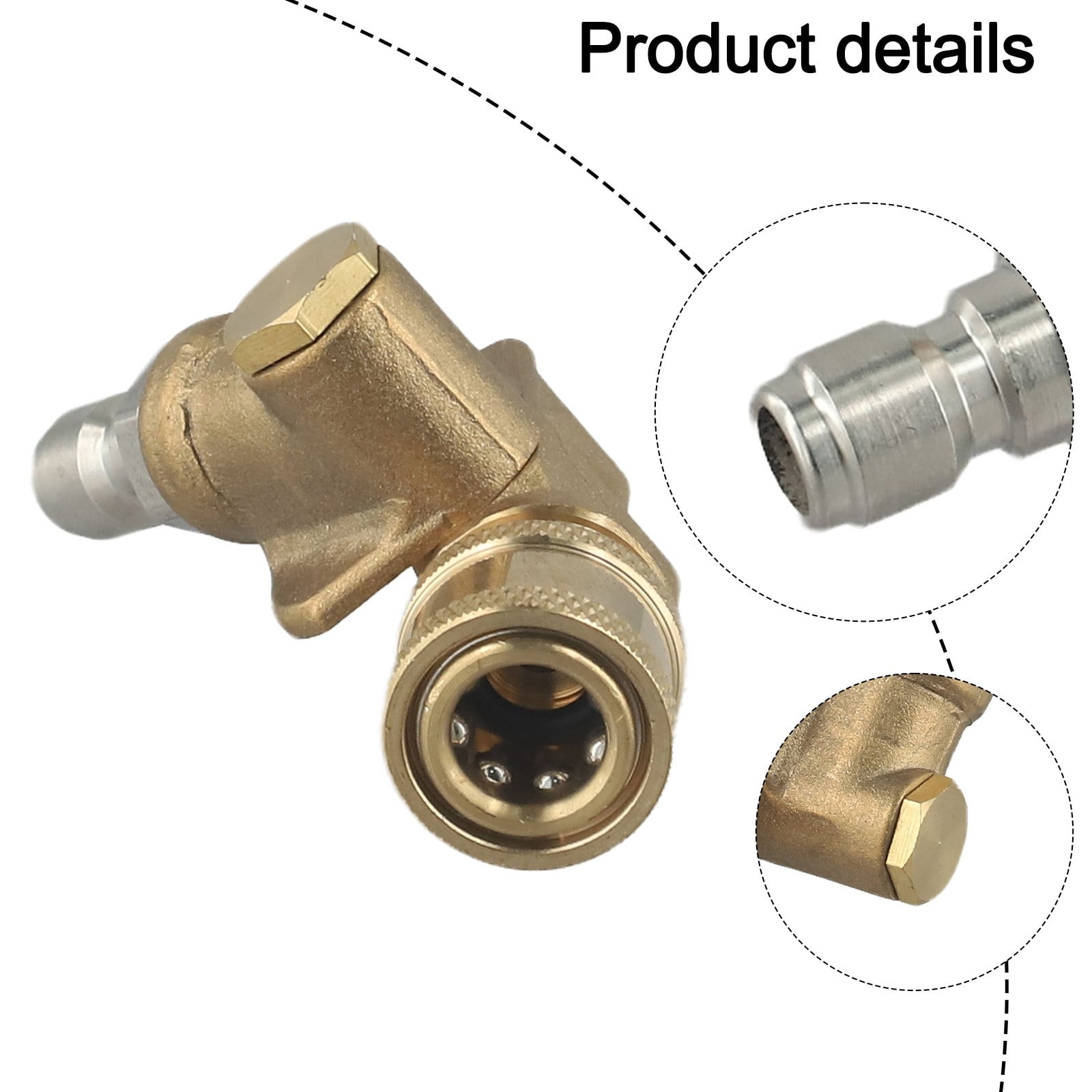 Pressure Washer Nozzle For 360 Degree Pivoting Coupler Cleaning Connector Smile Home - Image 4