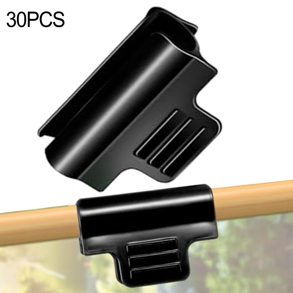30pcs Greenhouse Pipe Clamps Garden Hoop Raised Bed Plant Clip Row Cover Support Smile Home - Image 1