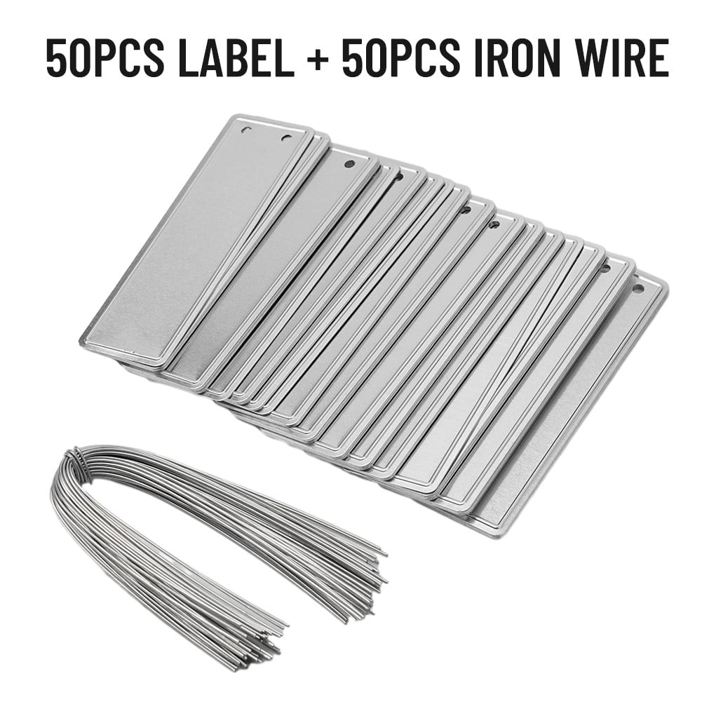Aluminum Plant Labels Double Sided Metal Labels Tree ID Tag Waterproof iron wire Smile Home - Image 2