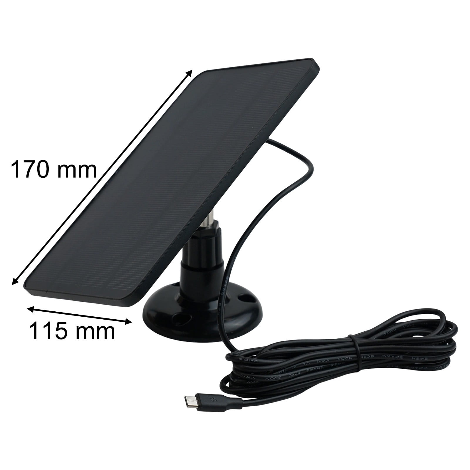 Solar Panel for Blink Camera: 4W Outdoor Solar Charger with 9.84ft Cable! C Black Smile Home C Black - Image 1