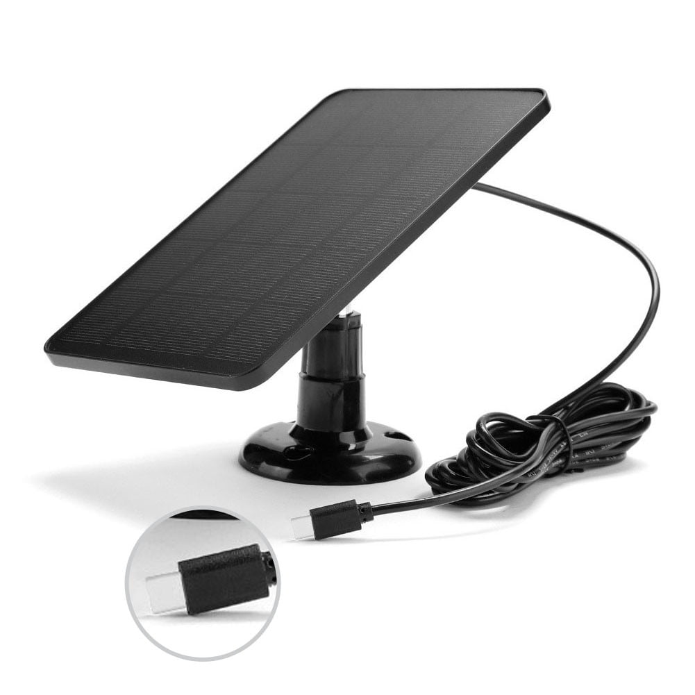Solar Panel for Blink Camera: 4W Outdoor Solar Charger with 9.84ft Cable! C Black Smile Home C Black - Image 2