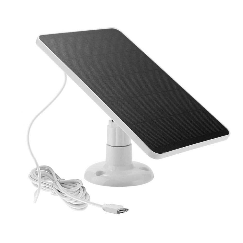 Solar Panel for Blink Camera: 4W Outdoor Solar Charger with 9.84ft Cable! C Black Smile Home C White - Image 3
