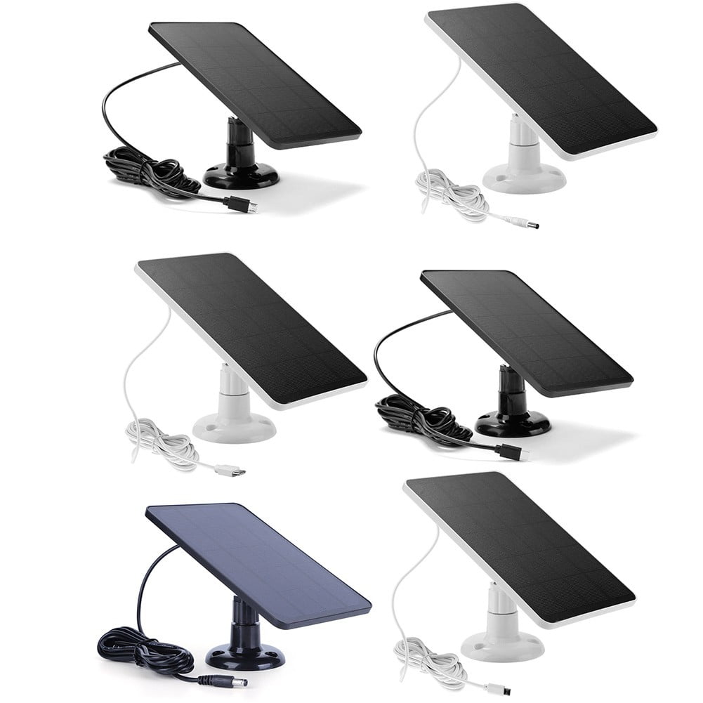 Solar Panel for Blink Camera: 4W Outdoor Solar Charger with 9.84ft Cable! C Black Smile Home C White - Image 4