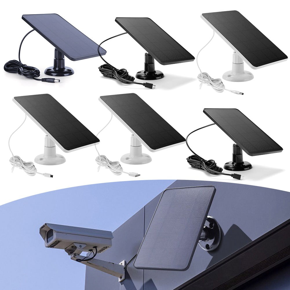 Solar Panel for Blink Camera: 4W Outdoor Solar Charger with 9.84ft Cable! C Black Smile Home C White - Image 6