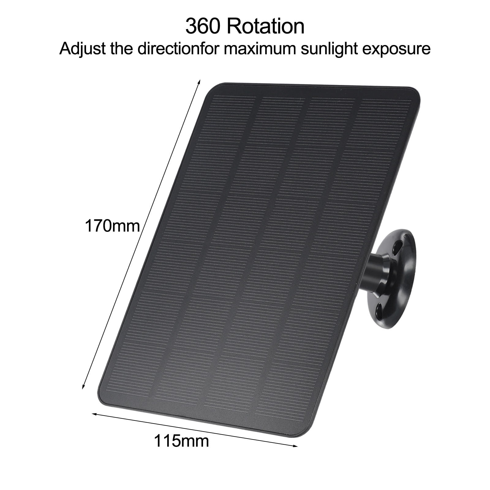 Solar Panel for Blink Camera: 4W Outdoor Solar Charger with 9.84ft Cable! C Black Smile Home C White - Image 7