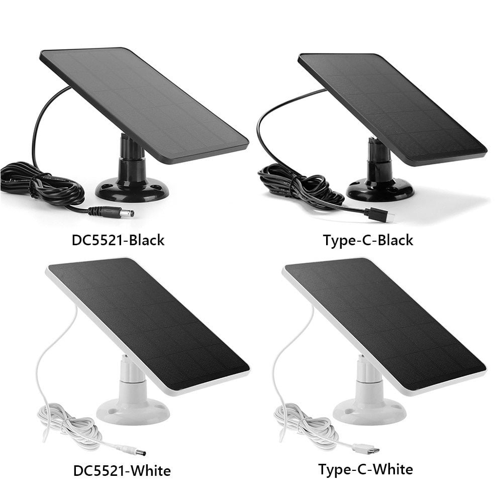 Solar Panel for Blink Camera: 4W Outdoor Solar Charger with 9.84ft Cable! C Black Smile Home Dc Black - Image 7