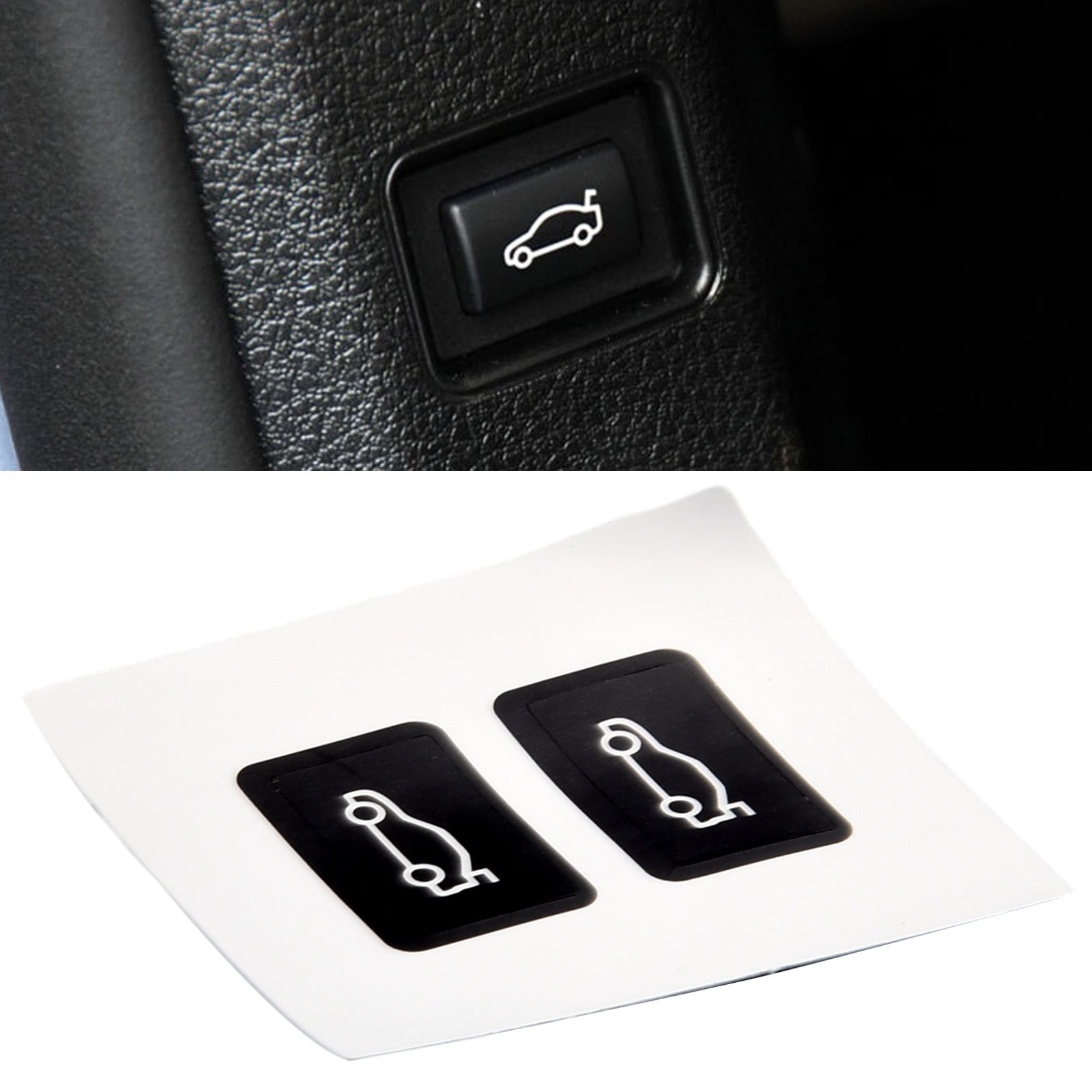 Button Tailgate Cover Sticker for BMW 3 5 7 Series F20 F30 F35 F10 Black Vinyl Overlay Enhanced Light Reflection - Image 1