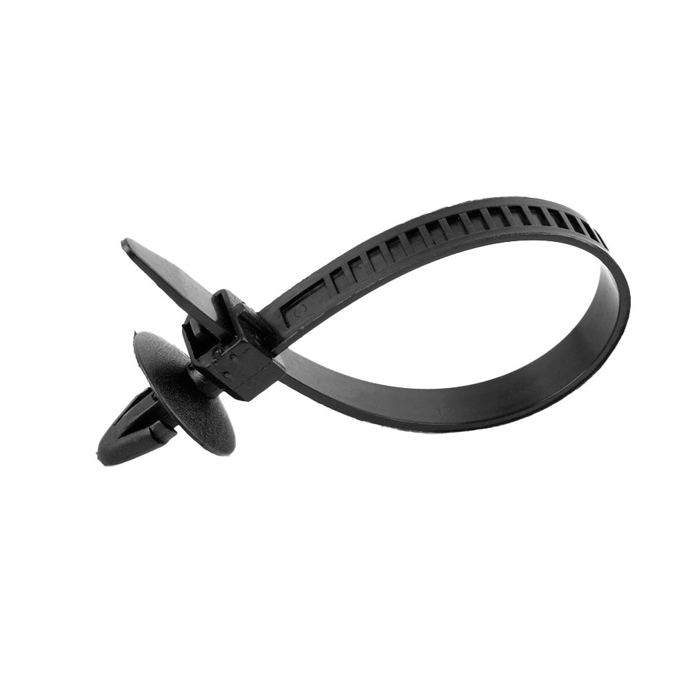 30Pcs Car Auto Cable Ties Strap Push Mount Wire Tie Retainer Clips Clamp Nylon Black Auto Fastener Clip Accessory - Image 5