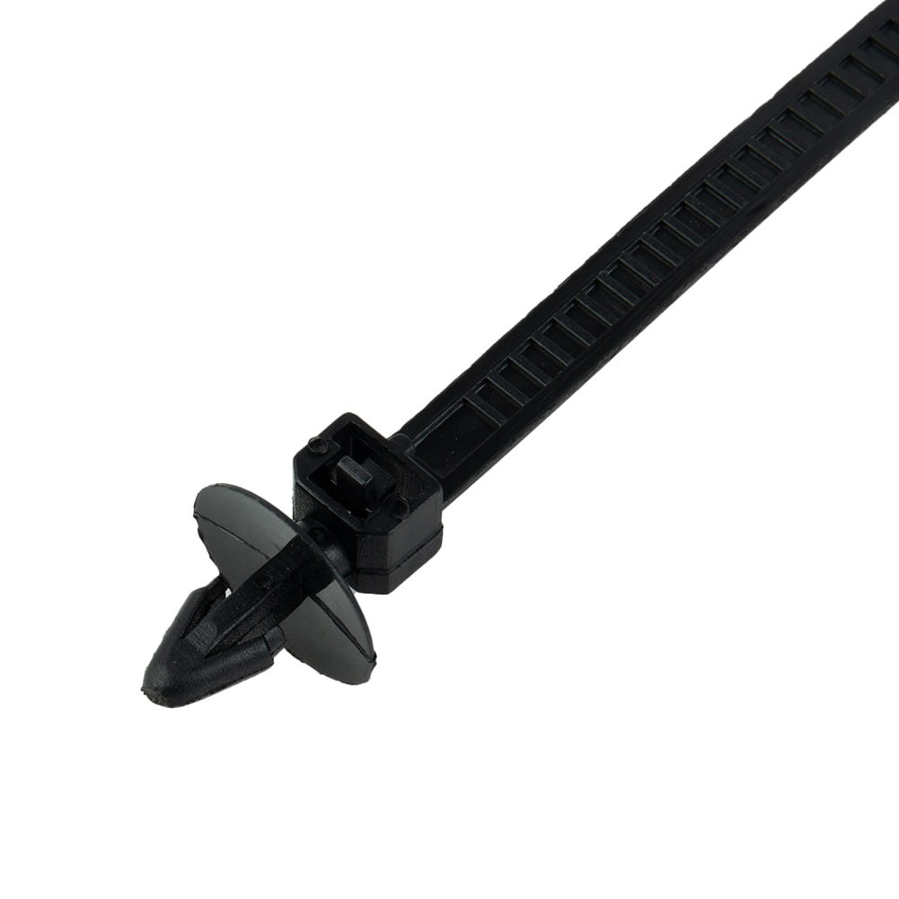 30Pcs Car Auto Cable Ties Strap Push Mount Wire Tie Retainer Clips Clamp Nylon Black Auto Fastener Clip Accessory - Image 7