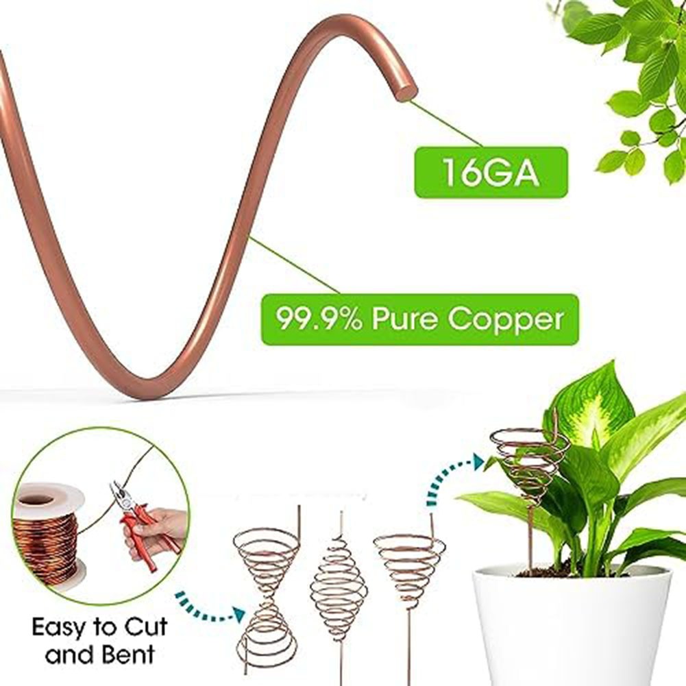 Pure Copper Wire For For Plant Cultivation Gardening Antenna Coil Enhance For Plant Growth With 99% Conductivity Small - Image 4