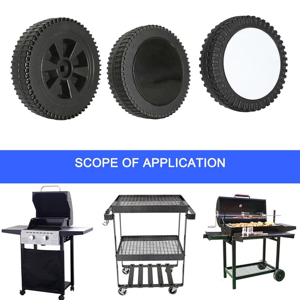 2Pcs Grill Wheel 6 Inch Bbq Grill Wheel Plastic Grill Wheel Replacement 5.98 X 1.57 X 0.41 Diameter Outdoor Cooking Parts C - Image 8