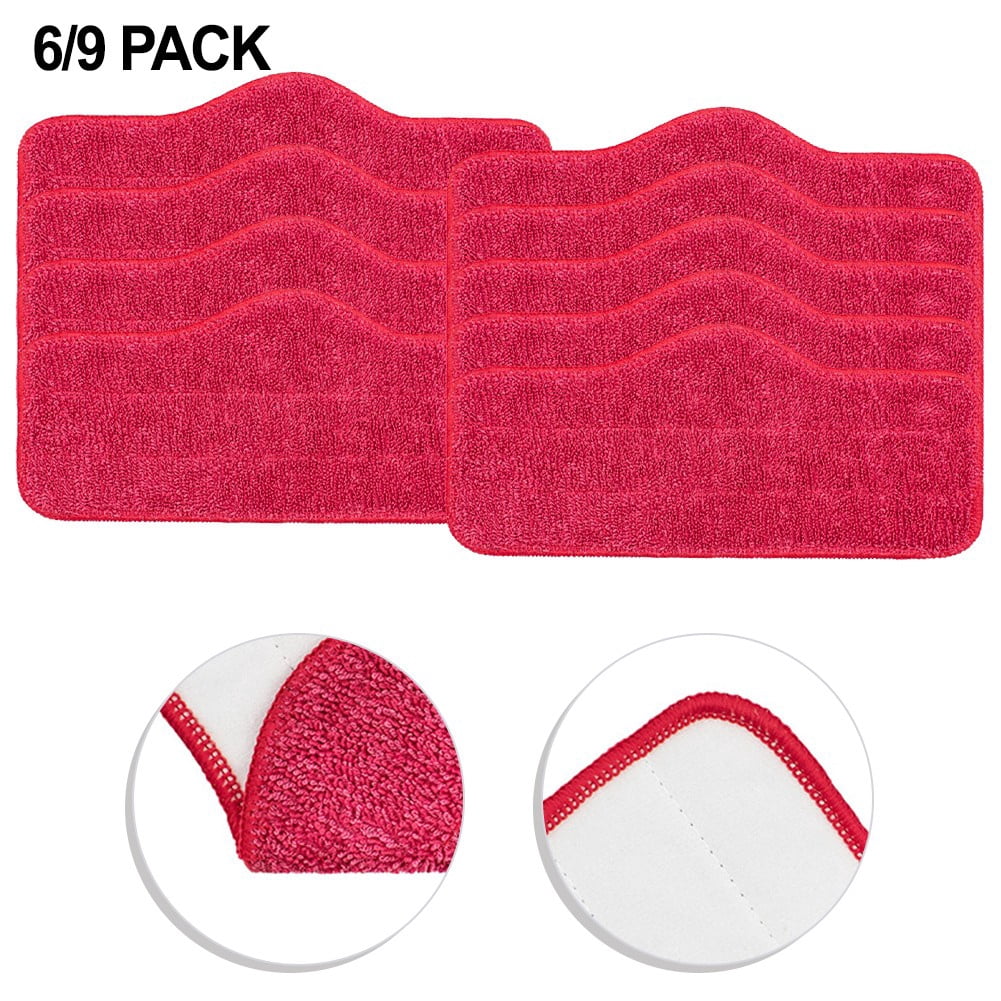 Microfiber Replacement Pads For Schenley Steam Mop - Washable Reusable Quick Dry Mop Pads 6 Pack For Hardwood Tile Laminate Floors 9 Pack - Image 4