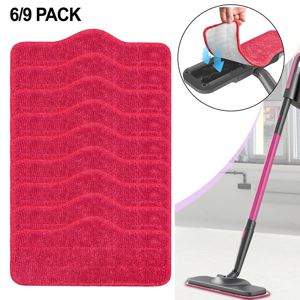 Microfiber Replacement Pads For Schenley Steam Mop - Washable Reusable Quick Dry Mop Pads 6 Pack For Hardwood Tile Laminate Floors 9 Pack - Image 6