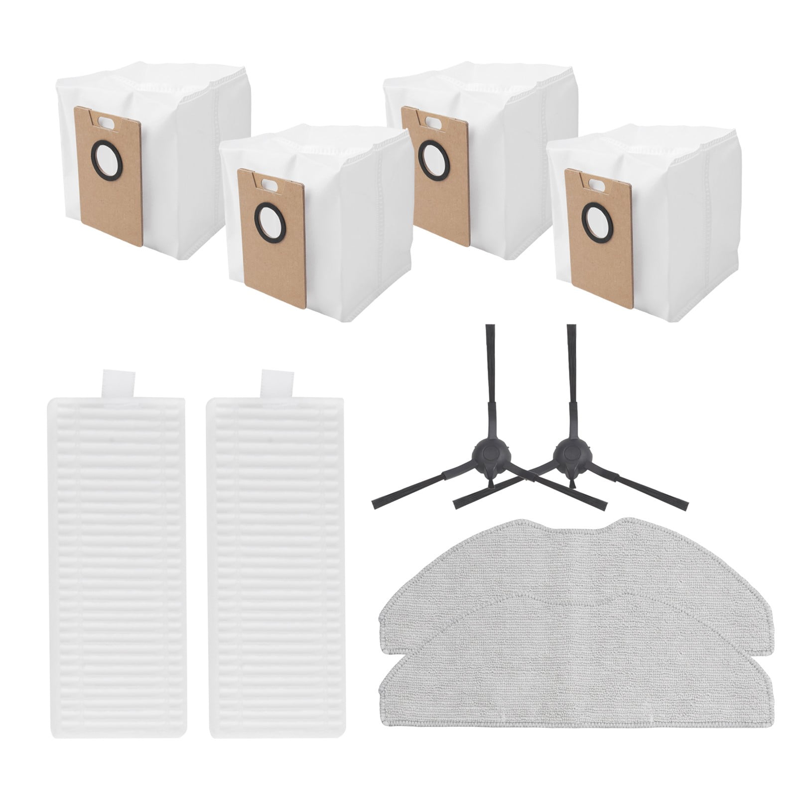 Tapo Vacuum Replacement Side Brush Kit For Rv30 Max/Rv30 Max Plus/Rv20 Max/Rv20 Max Plus - Includes 2 Brushes 2 Filters 2 Mop Cloths & 4 Dust Bags - Image 1