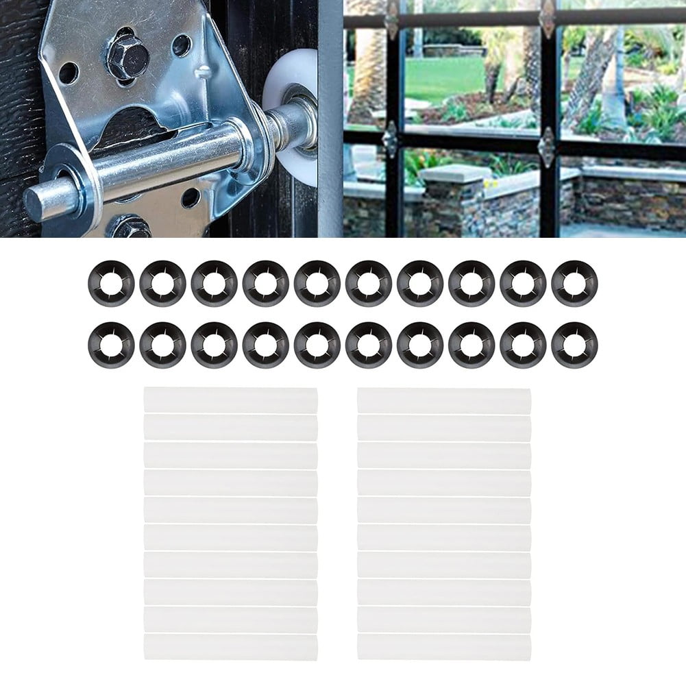 20Pcs 80Mm Garage Door Hinge Roller Sleeves With Bearings Plastic Abs Quiet Roller Replacement Parts For Standard Garage Doors 20 Pack - Image 1