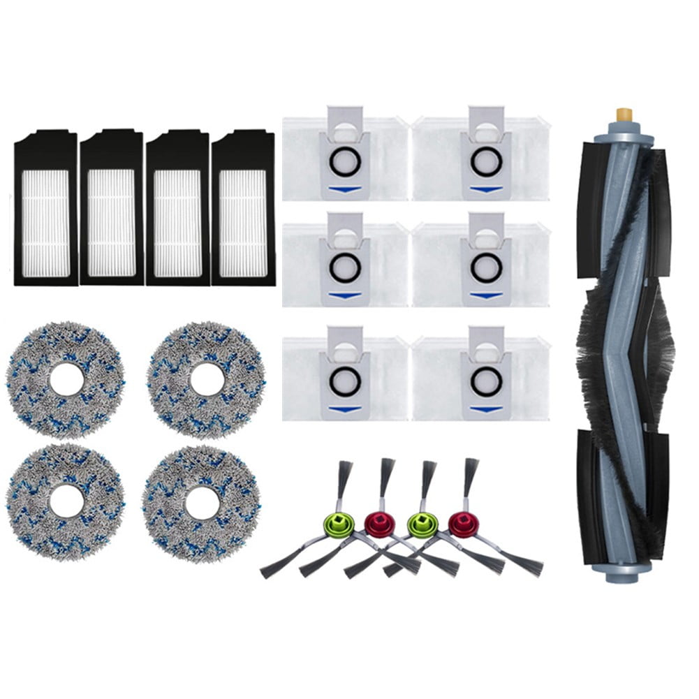 19-Pack Replacement Parts Kit For Ecovacs Deebot X1 Omni Turbo T10 Robot Vacuum Cleaner With Filter Brush Mop Cloths Dust Bag Accessories - Image 1