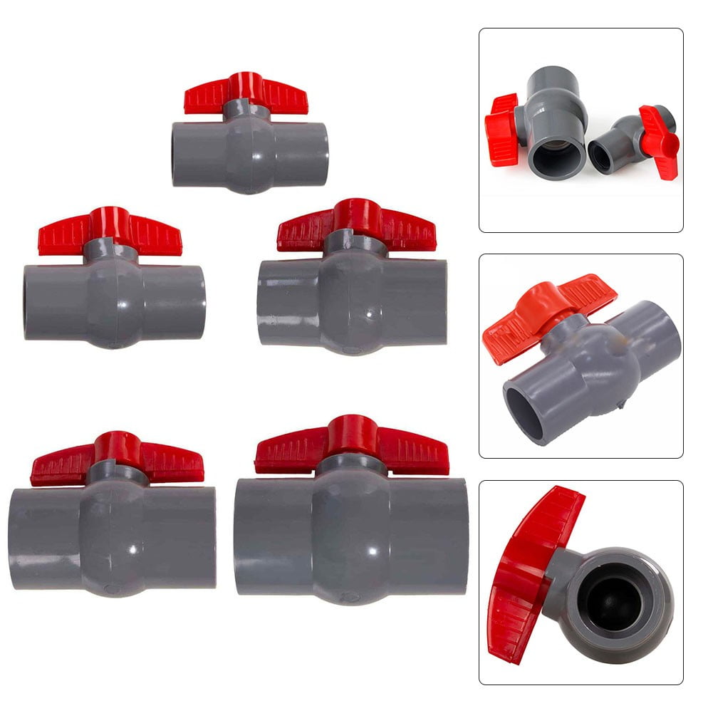 Pvc Ball Valve For Water Supply Pipe Sliding Socket 20Mm 25Mm 32Mm 40Mm 50Mm Pool Plumbing System Red Gray Pvc-U 25Mm 25 mm - Image 5