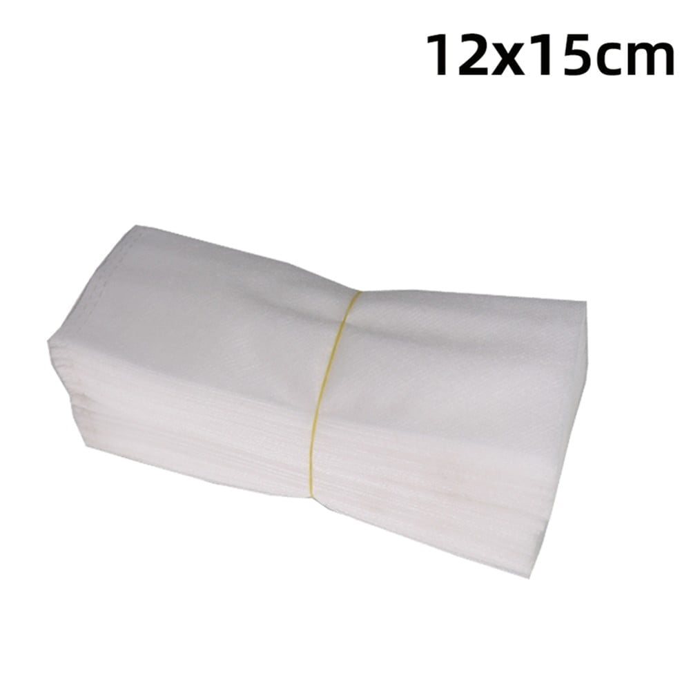 100Pcs White Non-Woven Fabric Plant Grow Bags For Seedlings Flowers Vegetables - Biodegradable Nursery Pots In 6 Sizes From 10X12Cm To 24X27Cm - Breathable Garden Planting Containers 12X15Cm Folding - Image 3
