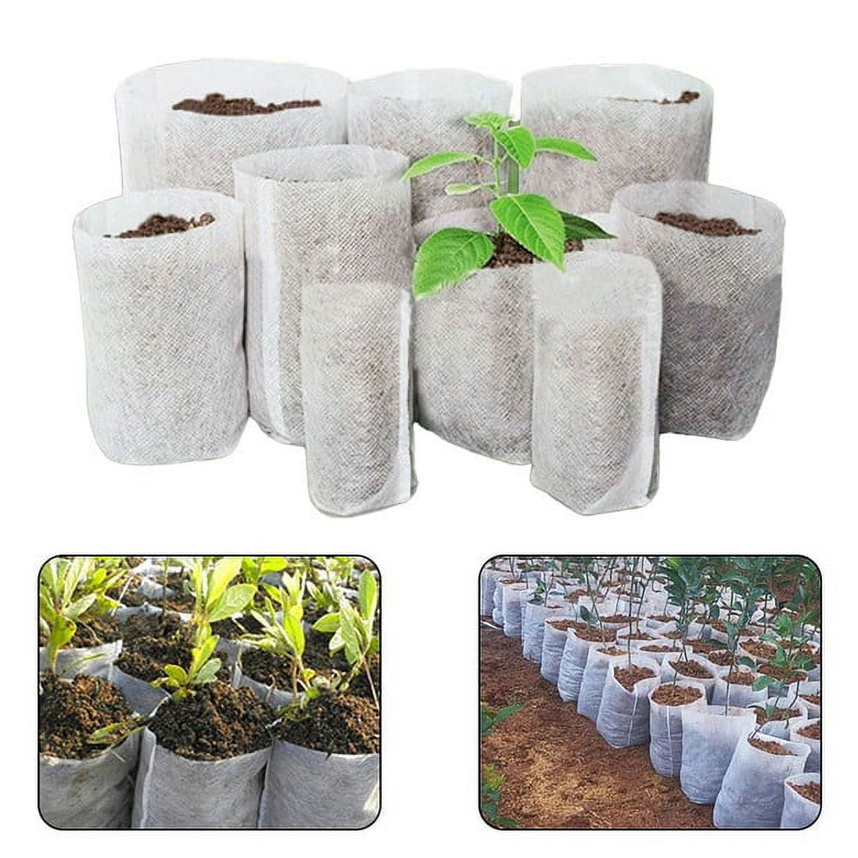 100Pcs White Non-Woven Fabric Plant Grow Bags For Seedlings Flowers Vegetables - Biodegradable Nursery Pots In 6 Sizes From 10X12Cm To 24X27Cm - Breathable Garden Planting Containers 12X15Cm Folding - Image 8