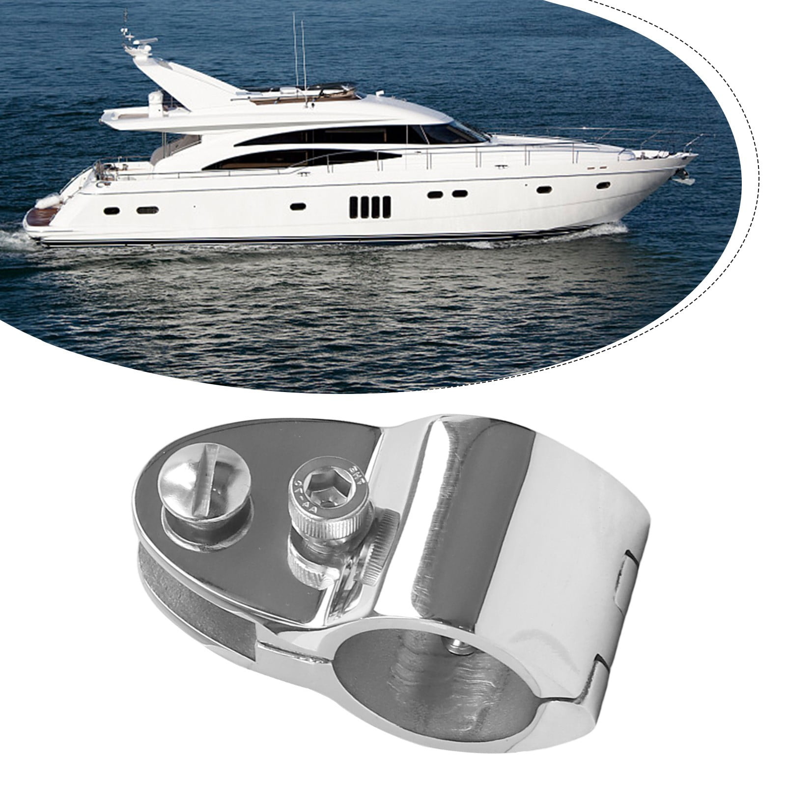 316 Stainless Steel Bimini Top Hinged Jaw Slide Rail Mount For 1 Inch Marine Tubing Accessories Boat Hardware 22Mm 25Mm 25Mm 25 mm - Image 4